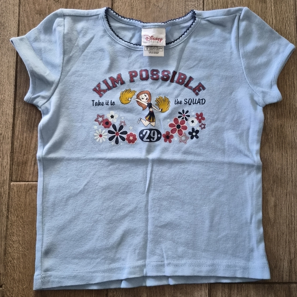 Vintage Disney Store Kim Possible Blue Kids Shirt Size Medium Youth
